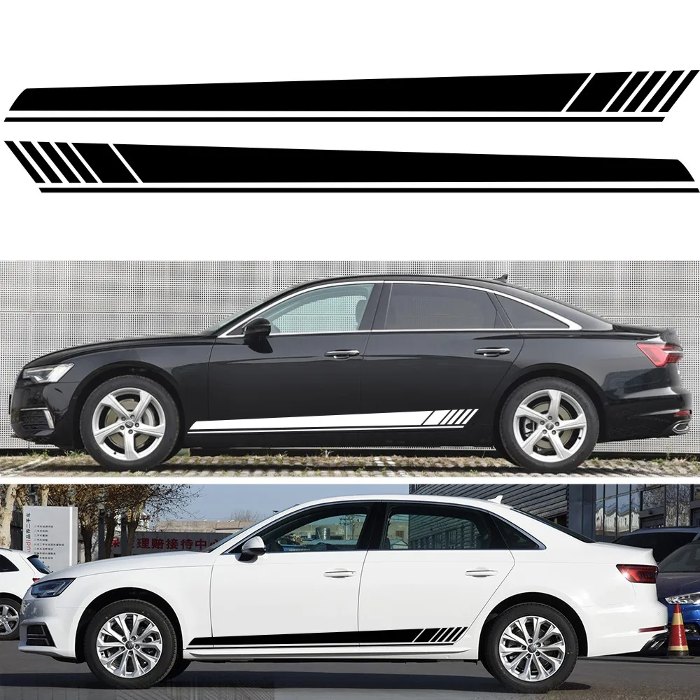 

Car side body sports racing long stripe car stickers vinyl decals DIY stickers fashion creative general car styling accessories