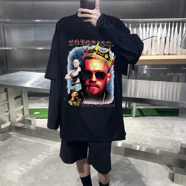 

Notorious Conor McGregor Men Fan Tshirt Mens Fashion Harajuku Black Streetwear Unisex Fans Gift T Shirts Plus Size Short Sleeve