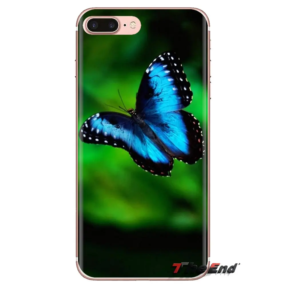 Для iPod Touch Apple iPhone 4 4s 5 5S SE 5C 6 6S 7 8 X XR XS Plus MAX мягкие прозрачные чехлы синяя стрекоза |