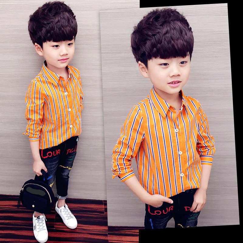 Рубашки для мальчиков весна осень 2020 рубашки с длинным рукавом маленьких топы