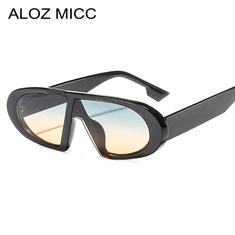 Женские и мужские очки в полуоправе ALOZ MICC зеленые желтые солнцезащитные