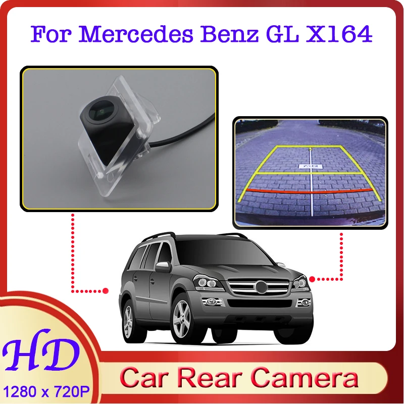 

Автомобильная камера заднего вида «рыбий глаз» для Mercedes Benz GL X164 SUV 2006 ~ 2012, ночное видение, HD, водонепроницаемая камера заднего вида 720P
