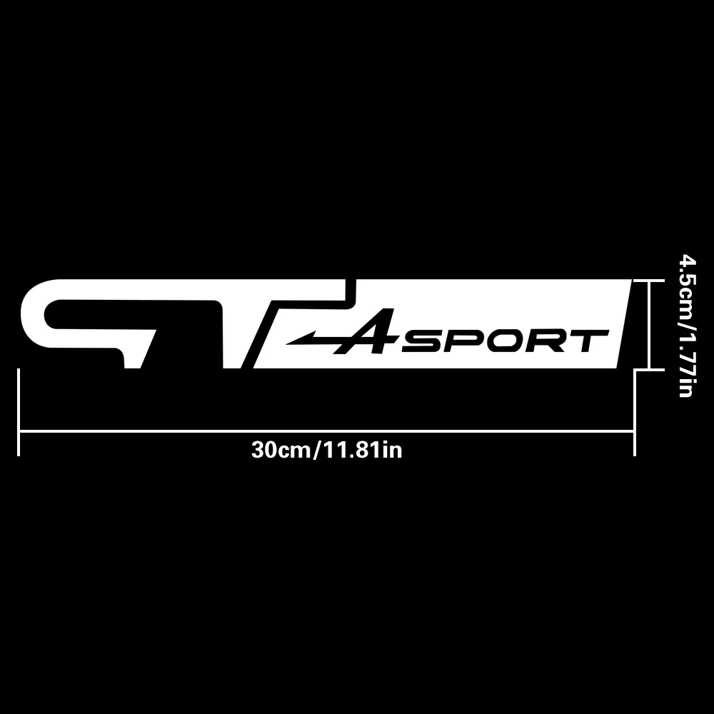 Виниловая наклейка GT Sport с эмблемой логотипом на боковой части автомобиля крыло
