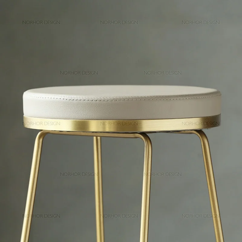 Скандинавский барный стул кованый железный модный кофейный золотой высокий