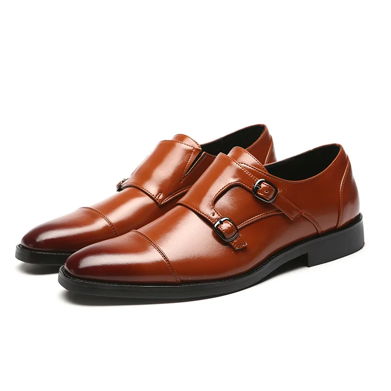 

Office Shoes For Men 2023 Formal Shoes Men Classic Coiffeur Double Monk Strap Shoes Plus Size Italian Brown Dress Ayakkabi Erkek
