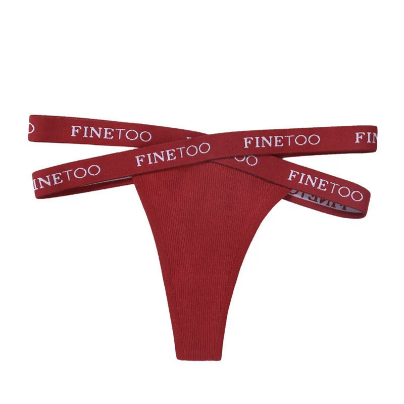 

Women Cotton Thong Sexy Cross Strap Panties Letter Waist Underwear G-String Thong Femme Hollow Out Ladies Briefs