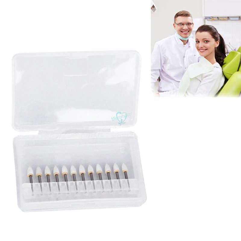 36 шт. Стоматологическое пламя &amp конус Белый Камень полировка FG Burs Fit