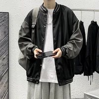 mens new color blocking zipper jacket mens casual street wear hip hop slim fit jacket mens clothing plus 4xl
