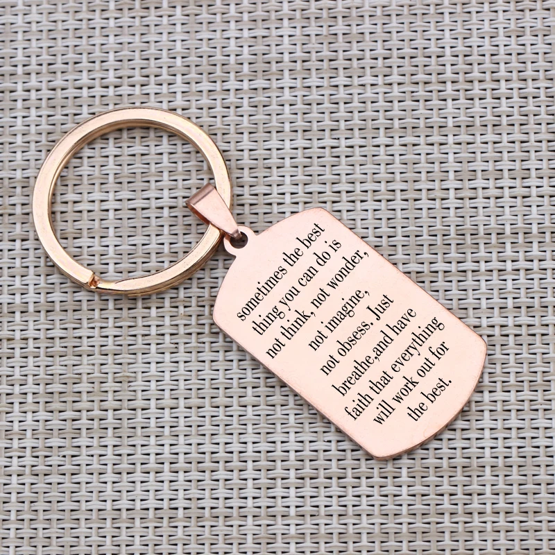 Inspire брелок из нержавеющей стали с гравировкой лучшие вещи которые вы можете