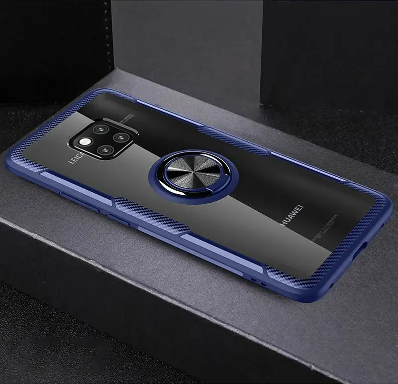 Чехол для huawei honor 20, чехол для honor 20 Pro с магнитной опорой, кольцевой чехол для honor 10, 10 lite, honor play, прозрачный чехол