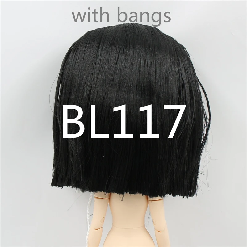 wavy hair-g Blyth кукла ледяной парик rbl головы и купол короткие волосы для DIY пользовательские куклы аксессуары игрушки - Цвет: wavy hair-g