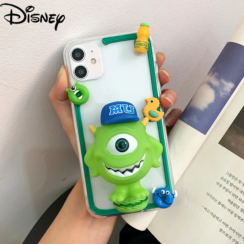 

Disney cute cartoon monster handmade diy couple mobile phone case for iphone 12mini/11promax/12promax/se/xr/7p/8p/xsmax/11
