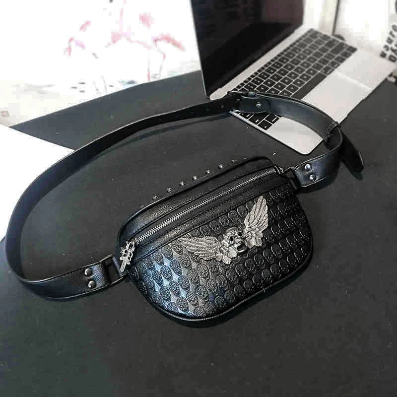 Поясная Сумка унисекс с заклепками Роскошный кошелек на талию для женщин бананка