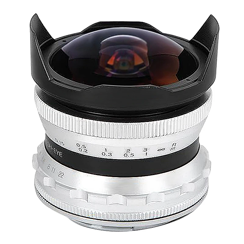 Объектив рыбий глаз с фиксированным фокусом 7 5 мм F2.8 подходящий ручной основной