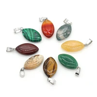 5pcs natural stone pendants marquise shape opal pendant for women jewelry making diy earring necklace 13x28mm