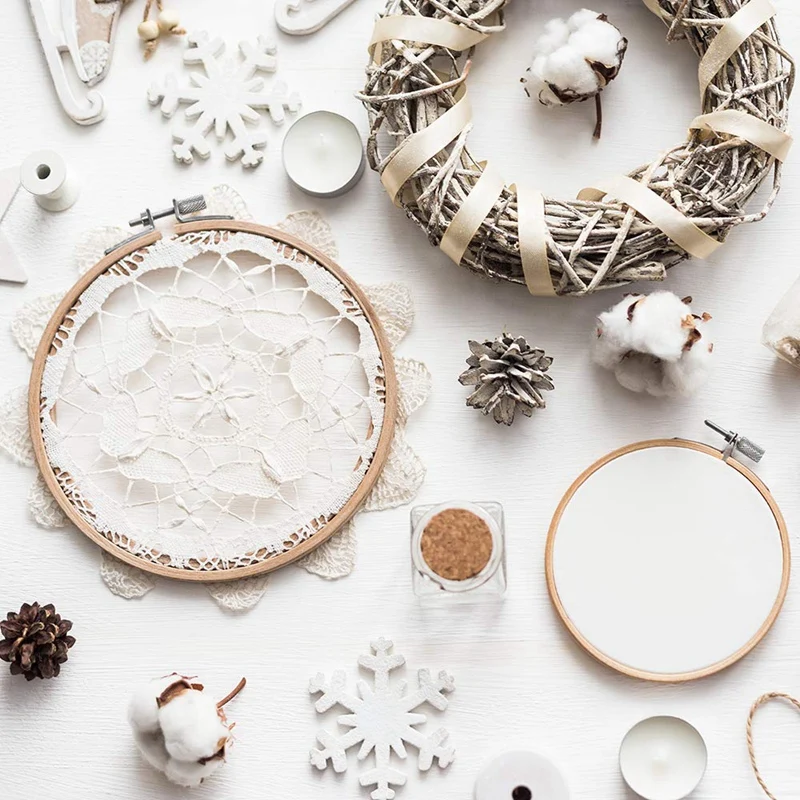 10 шт 3 дюйма и 4 Вышивка Обручи бамбуковый круг крестиком кольцо для