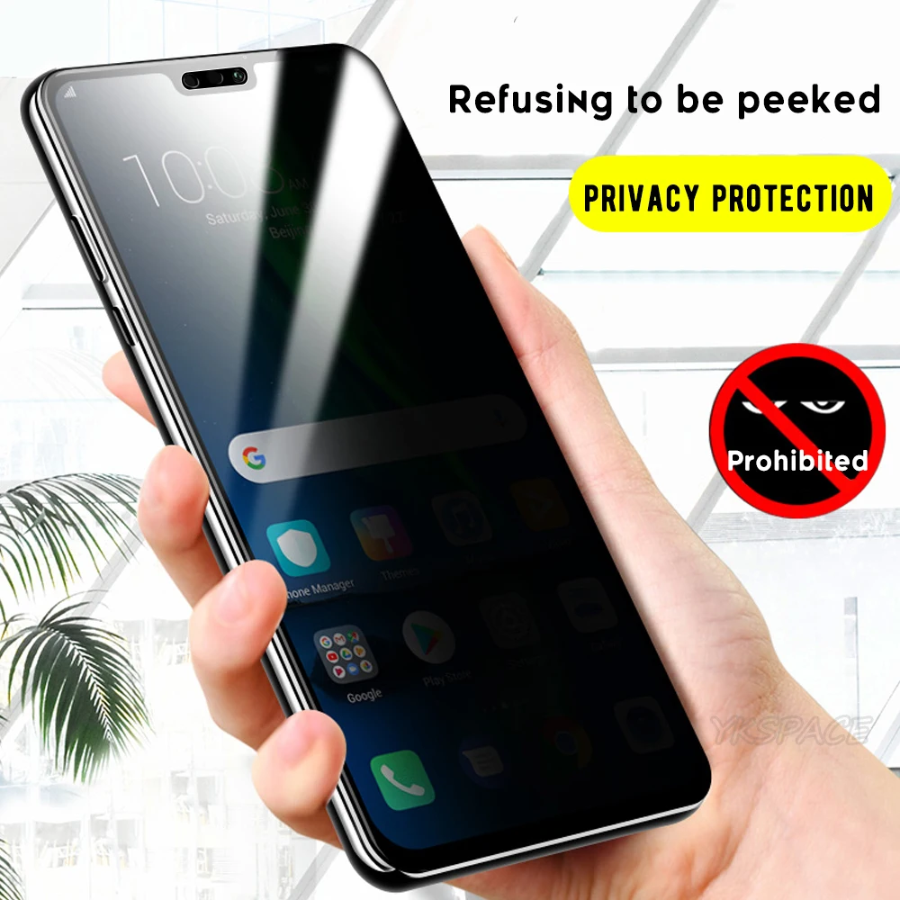 Полная защита экрана для Huawei Y7 Pro Y9 Prime 2018 2019 Y7pro антишпионская Антибликовая пленка