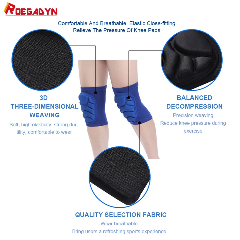 Наколенники ROEGADYN для велоспорта фитнеса тренажерного зала Нескользящие