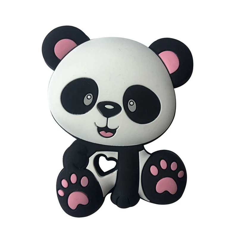 

10pcs Panda Silicone Teethers Food Grade Teething Teether Animal Toddler Teething Gift Chewing Baby Toys Molar Goods For Newborn