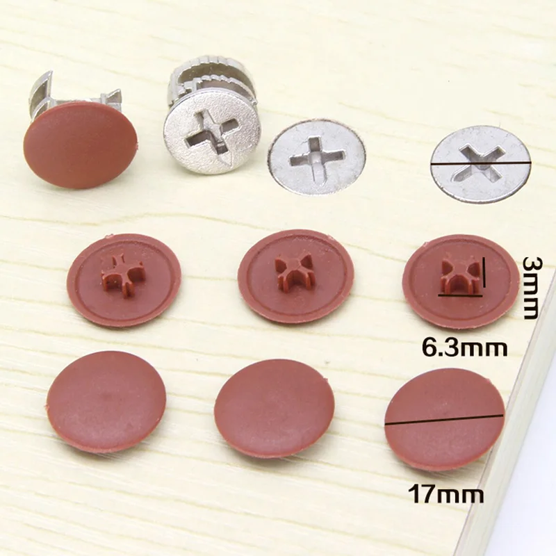 100 шт. винты ручки декоративная крышка пластиковые гайки болты крышки наружная