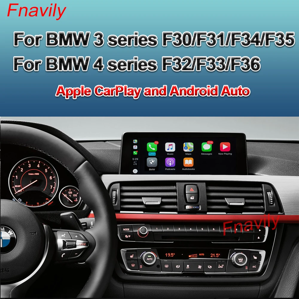 Fnavily OEM Модернизированный беспроводной CarPlay для BMW 3 4 серии F30 F31 F34 F35 F32 F33 F36 Apple и
