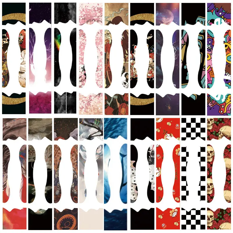 

122*26 см длинная доска скейтборд наждачная бумага танцевальная доска наклейка половинная форма ножа полый водонепроницаемый стикер DIY шлифо...