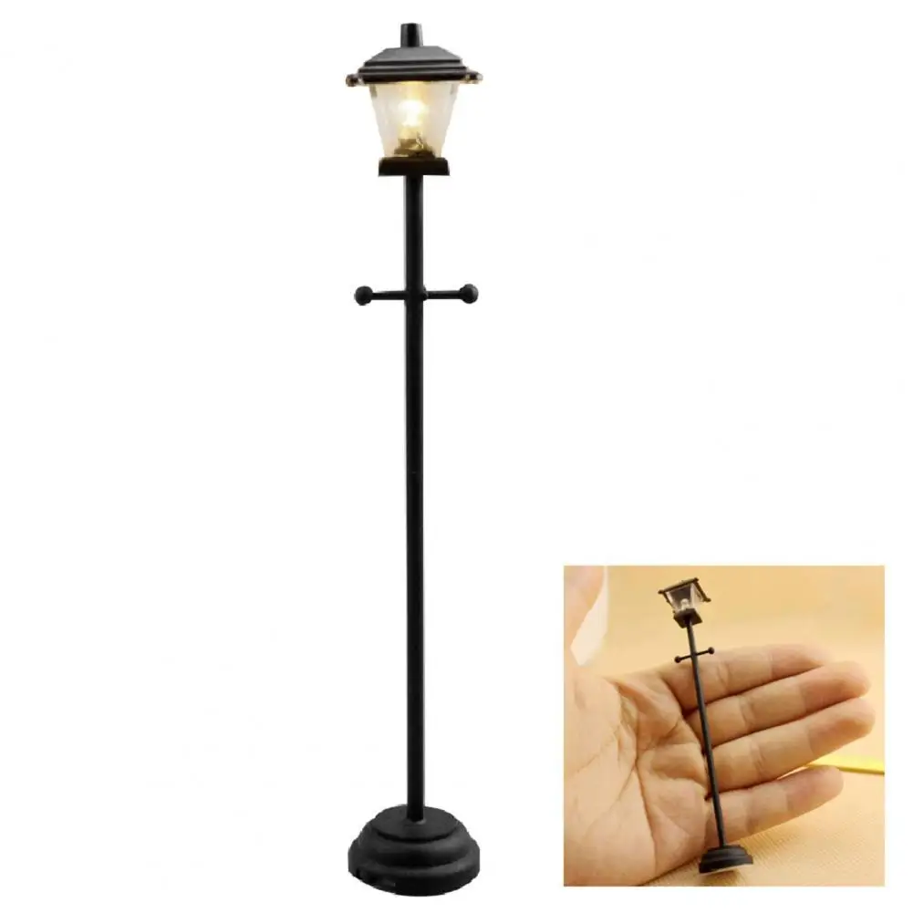 

Dollhouse Street Light High Simulation DIY Decoration 1/12 Scale Mini Light Street Model Toy for Playing