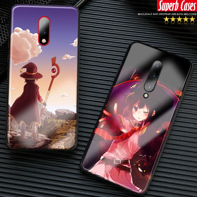 Megumin Konosuba аниме для OnePlus 6 6T 7 7T Pro мягкий силиконовый чехол из закаленного стекла