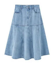 

Hem Jean Umbrella Skirt 2020 Summer New Arriavl Leisure Pure Cotton Big Lower