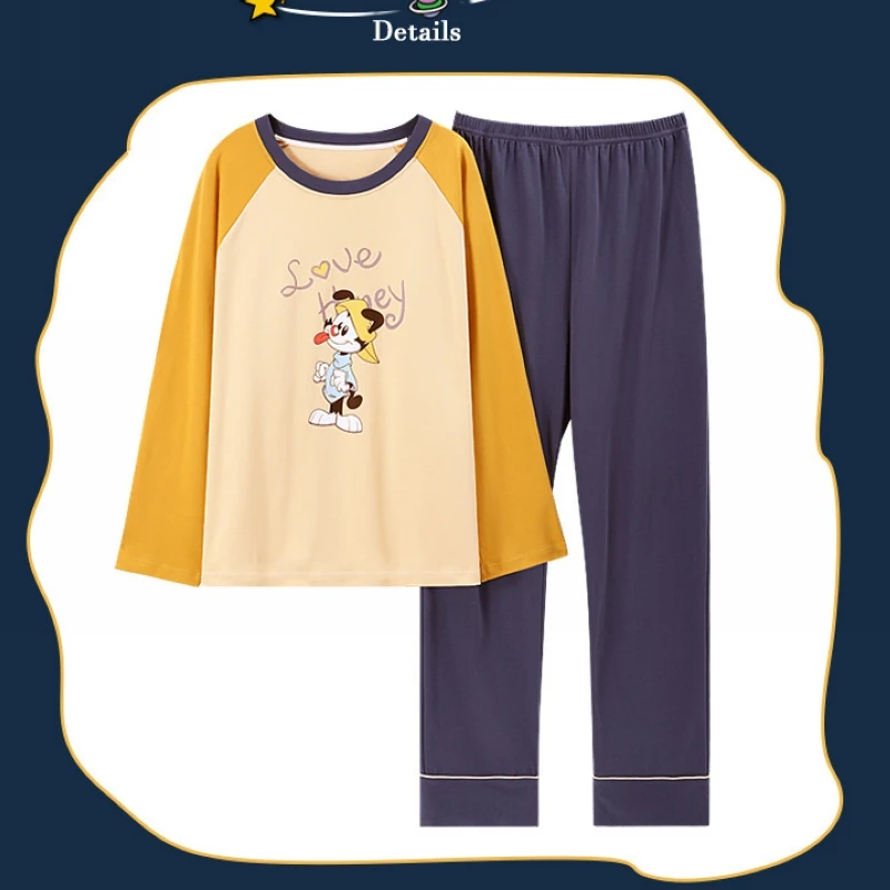 

Pajamas women's new long-sleeved cotton home service spring and autumn female student cute cartoon clothing casual suit
