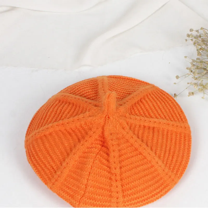 Однотонный теплый берет для мальчиков и девочек 3-8 лет | Аксессуары одежды