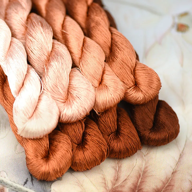 1 шт./400 м шелковая вышивка/100% Шелковая нить/ручная вышивка