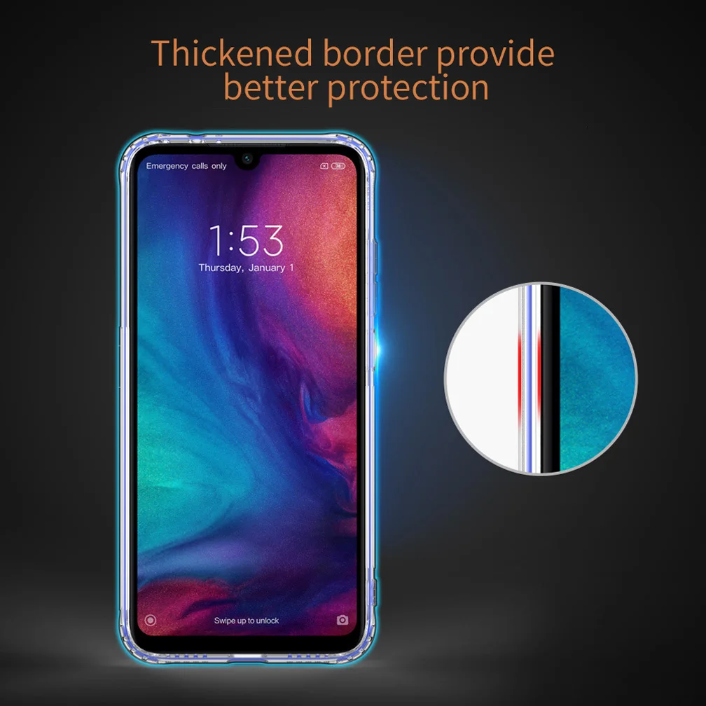 Nillkin TPU Ультратонкий чехол для телефона s для Xiaomi Redmi Note 7 7S силиконовый прозрачный чехол для Xiaomi Redmi Note 7 Pro Чехол