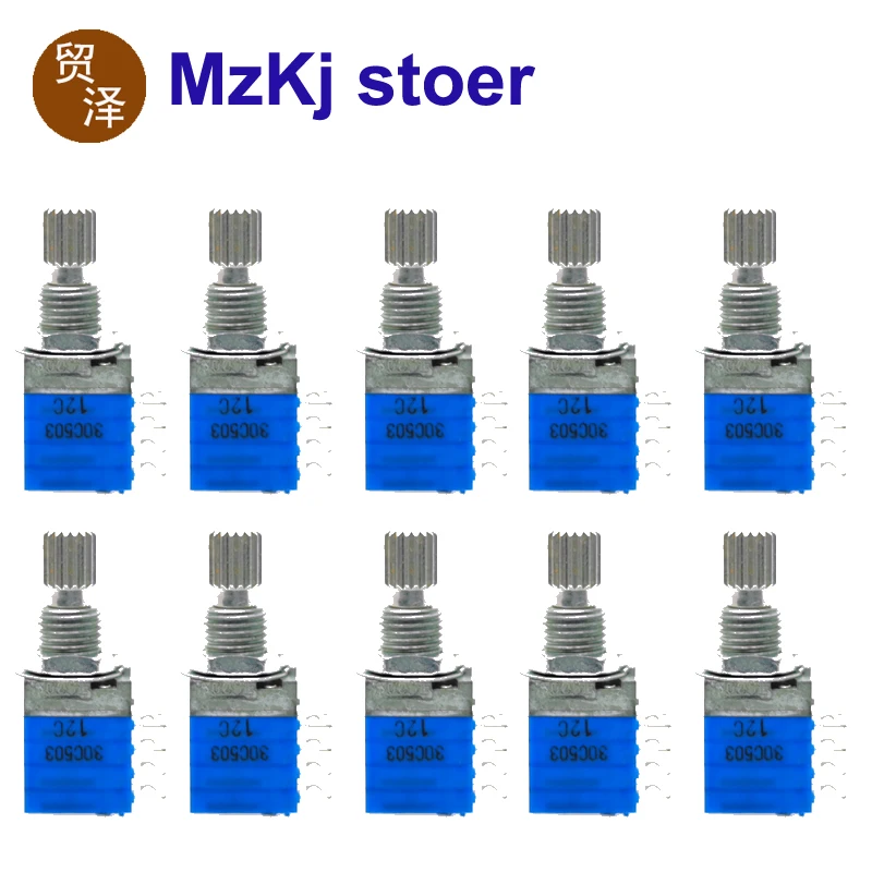

10PCS New Japan TOCOS 50CKX4 TP7 & TP9 Quad unit Single shaft Series Stereo Volume Potentiometer 4 Channels 50K