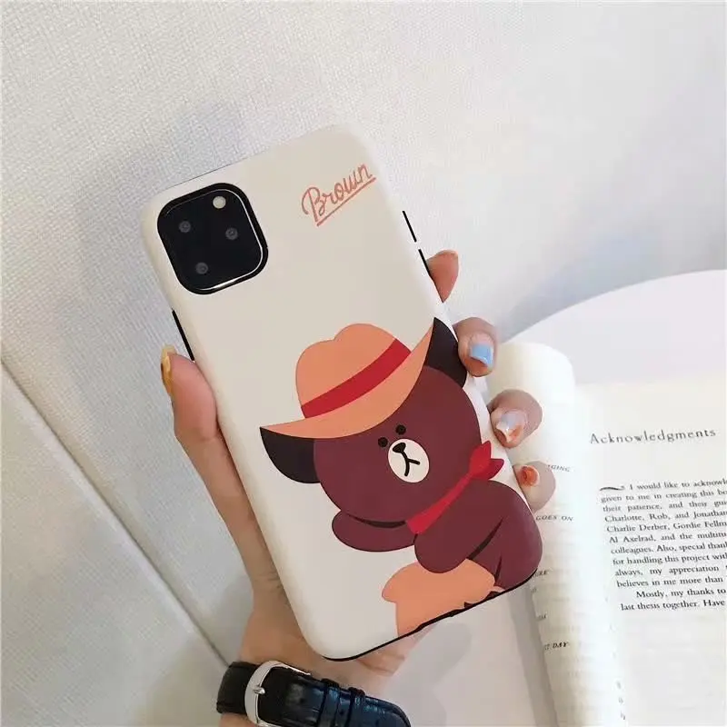 Милый чехол с мультяшным медведем, Кроликом, уткой для iphone 7, 8, 6, 6s PLUS, мягкий силиконовый чехол, задняя крышка для iphone X, XS, MAX, XR, 11 pro, max, Новинка - Цвет: 10