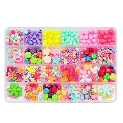 Разноцветные акриловые бусины для девочек головоломки игрушки ювелирные