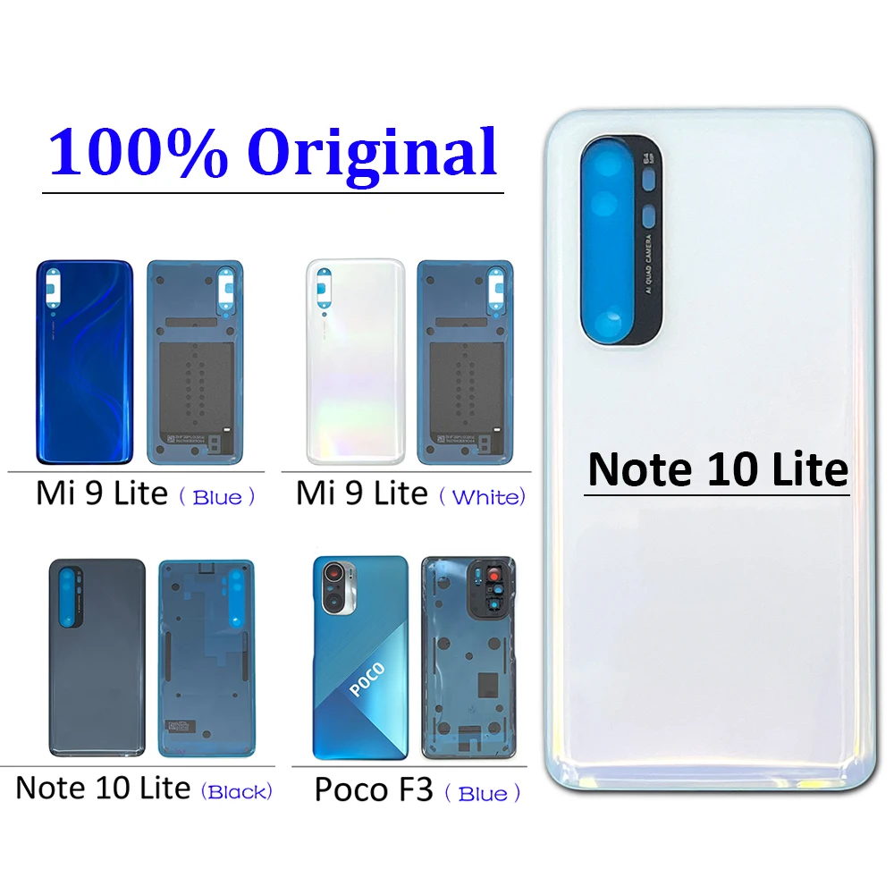 

5Pcs/Lot, Original Back Battery Door Rear Housing Cover Case For Xiaomi Mi 9 Lite / Poco F3 / Mi Note 10 Lite