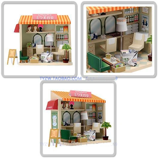 Домик для магазина морепродуктов 3D бумажная модель строительный магазин игрушка