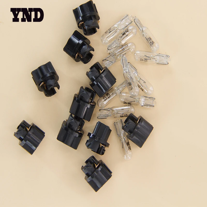 Bulb 12v 1.2w Fit T5 Halogen Bulbs T5 Sockets For Dash Lights 37 74 73 Car Bulbs Base
