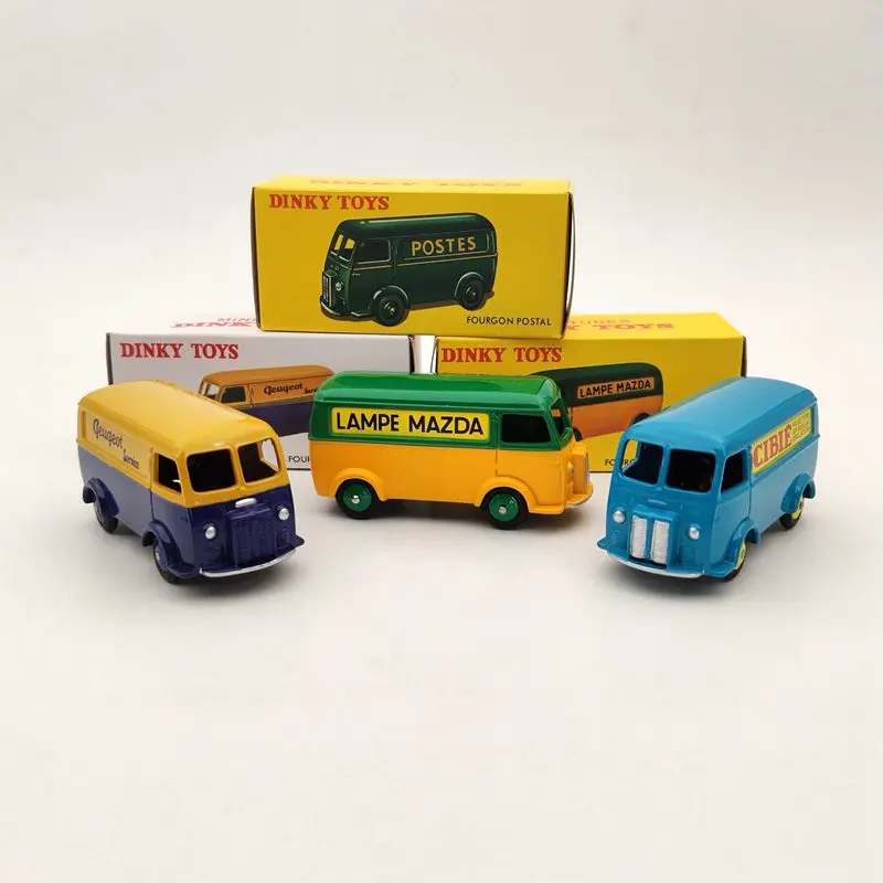 1/43 Dinky Toys 25B/25BV партия из 3 шт для Fourgon TOLE P ~ Postal и почтовые литые модели авто