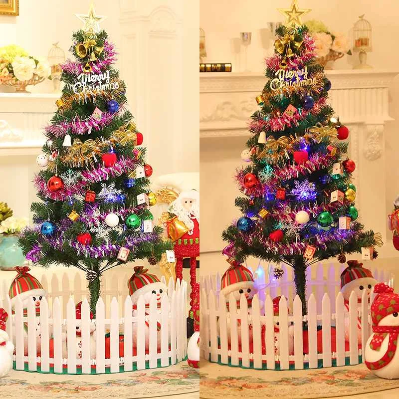Новая искусственная Рождественская Елка зеленая X-mas пластиковое дерево 180 см Новогодние украшения для дома настольные украшения Рождественская елка
