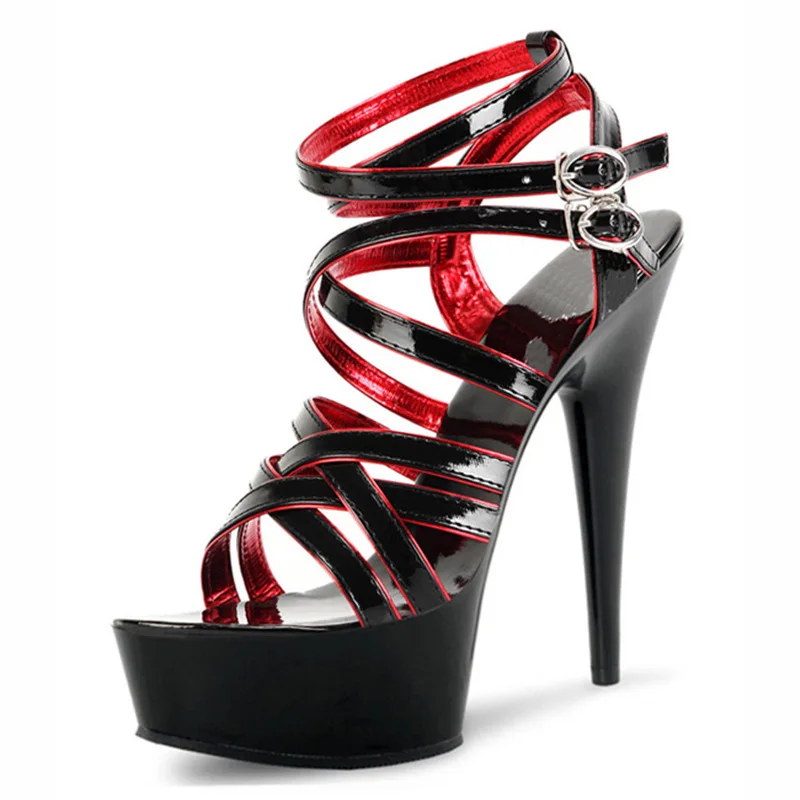 

Summer Women Sandals Narrow Band Vintage High Heels PU Buckle Strap Thin High Heels waterproof Party Wedding woman shoes 2020