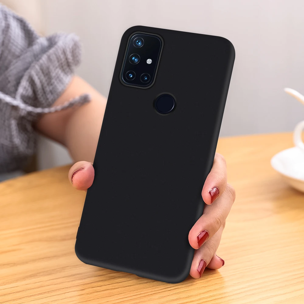 silicone phone case for oneplus nord ce 5g n100 n10 matte protective fundas case for one plus nord ce slim pure black cover caqa free global shipping