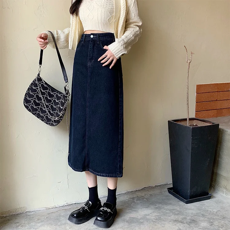 Облегающая Юбка-трапеция с завышенной талией Новинка весна-осень 2021 женская