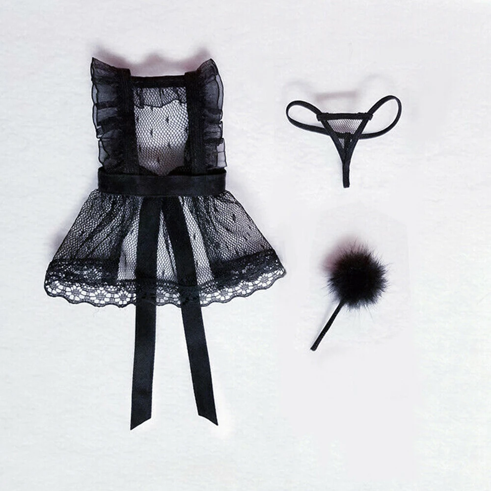 

model Accessory 1/6 Scale Female Clothes Set Sexy Pajamas Maid Suit Costume for 12 inch Phicen Tbleague Action Figure Body