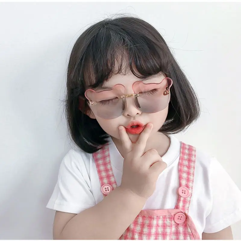 Популярные милые детские солнцезащитные очки с мультяшным медведем Детские для