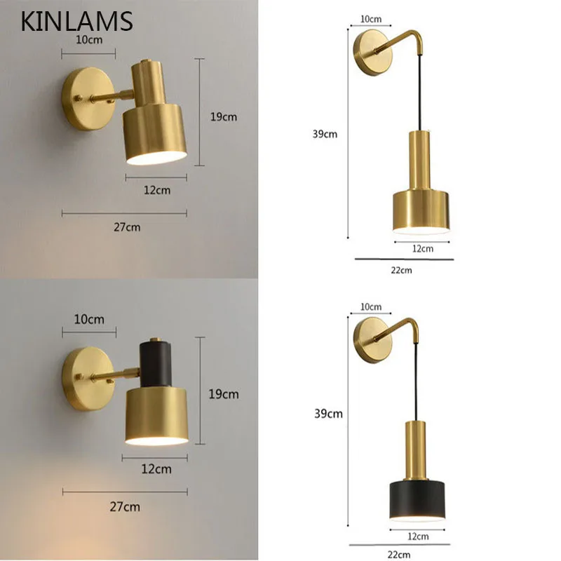 

Minimalist Bedside Led Wall Lamps Lights Luxury Nordic Minimalist Modern Personality Creative Hotel Living Bedroom TV Wall Lamp