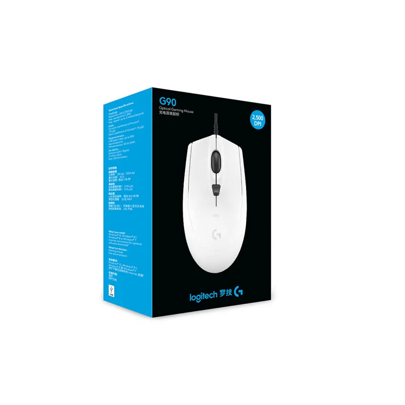 Logitech G90 оптическая игровая мышь проводная usb геймерская для ноутбука ПК 2500