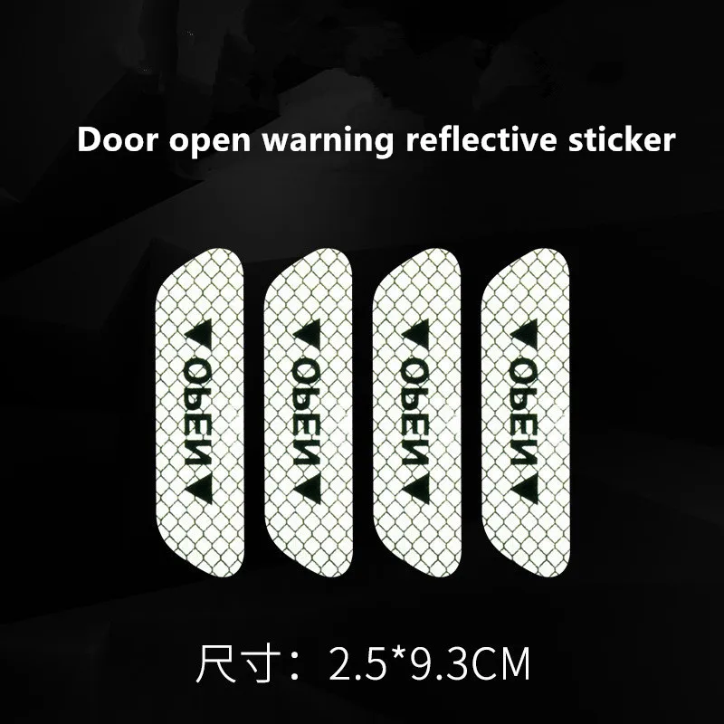 4 шт./компл. светоотражающая лента с предупредительными знаками универсальные