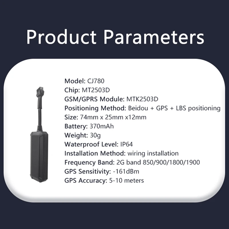 Мини Водонепроницаемый GSM GPS трекер автомобиля мотоцикла буксировки от